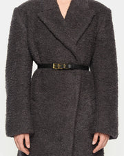 Pasek Z Potrójną Klamrą 145cm Black Lizard