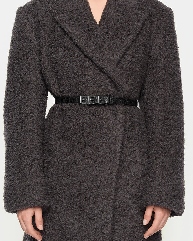 Pasek Z Potrójną Klamrą 145cm Black Lizard