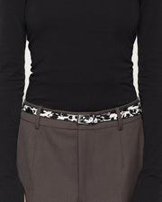 Pasek Z Klamrą Slim 145cm Marbled Lizard