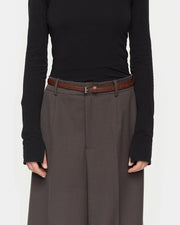 Pasek Z Klamrą Slim 145cm Brown