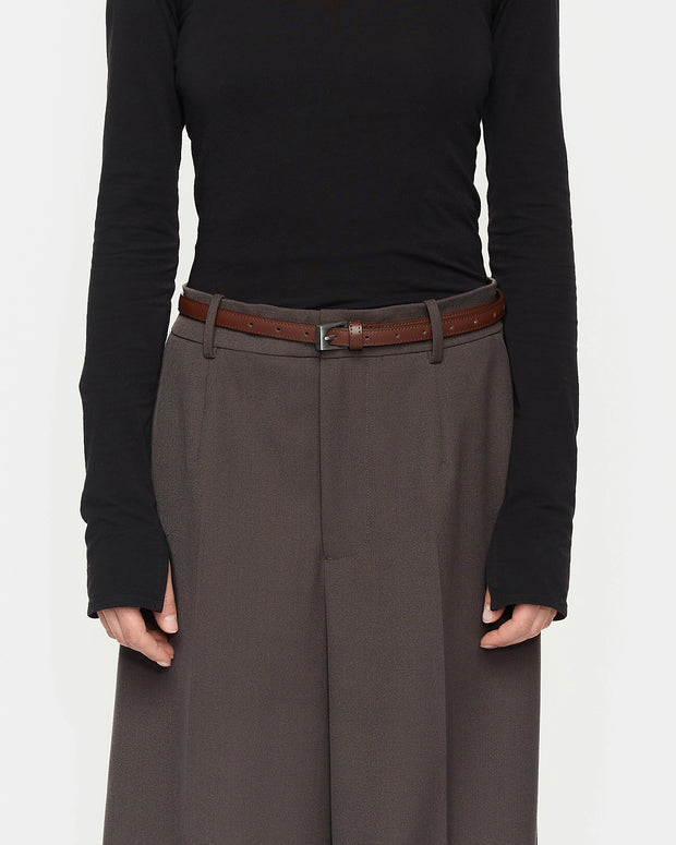 Pasek Z Klamrą Slim 145cm Brown