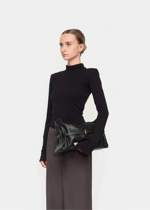 Briosche Midi Black Lizard