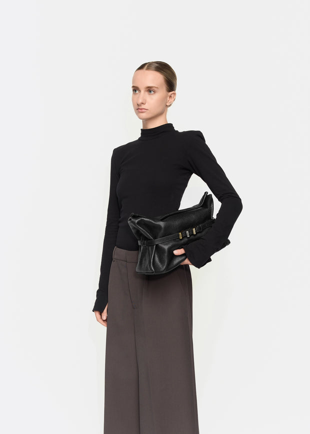 Briosche Midi Black Lizard