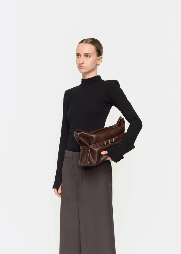 Briosche Midi Brown Lizard