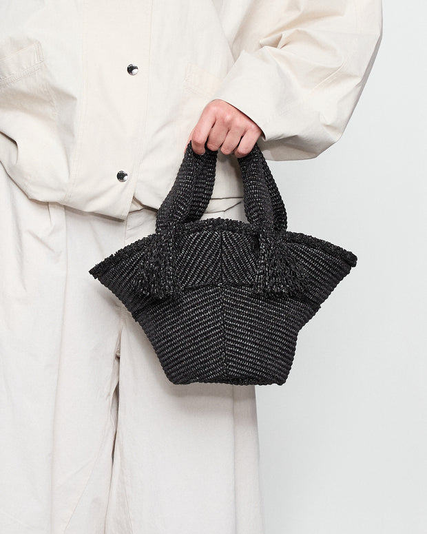 Zestaw Rączek Do Chlebag Z Frędzlami Black Raffia