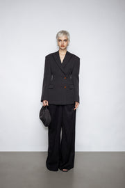 Croissant Mini Raffia Black