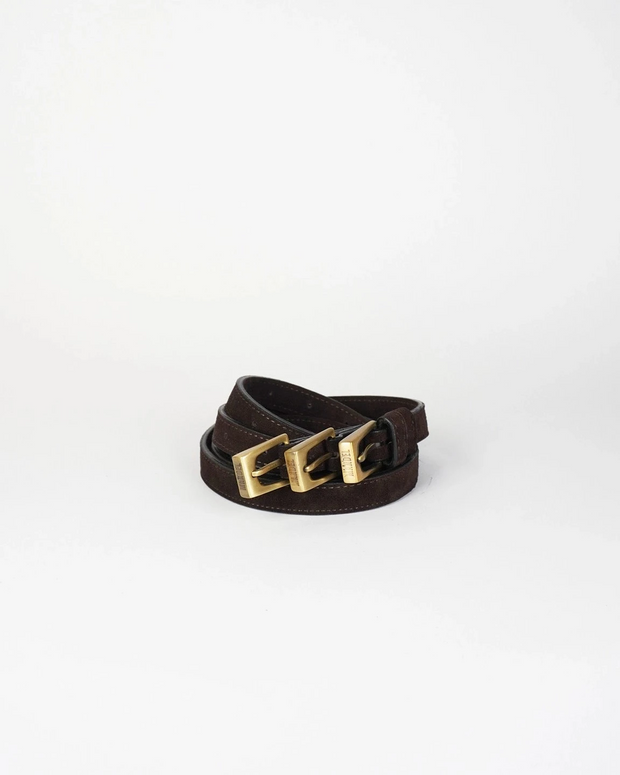 Pasek Z Potrójną Klamrą 145cm Marroni