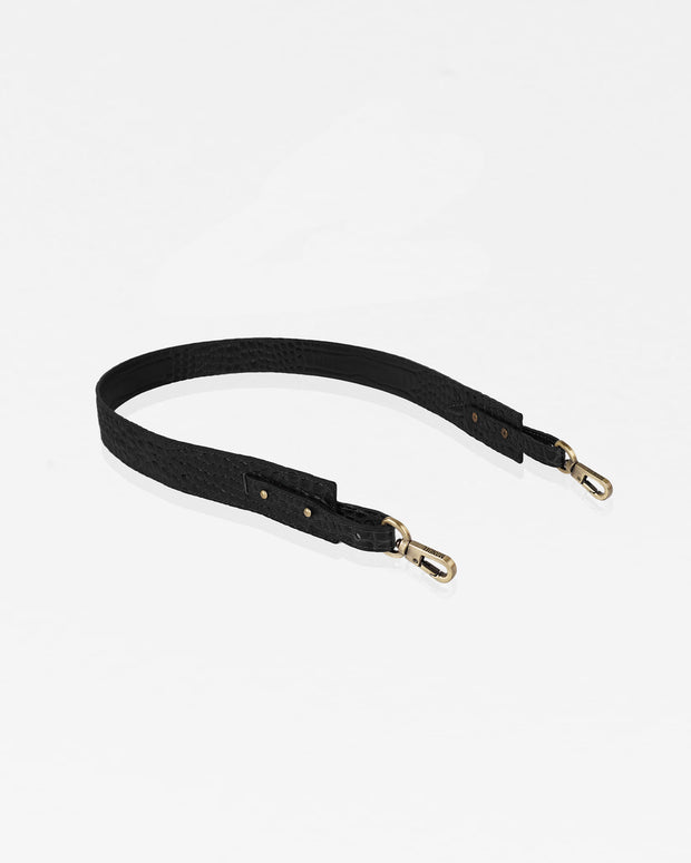 Szeroki Regulowany Pasek Black Croc